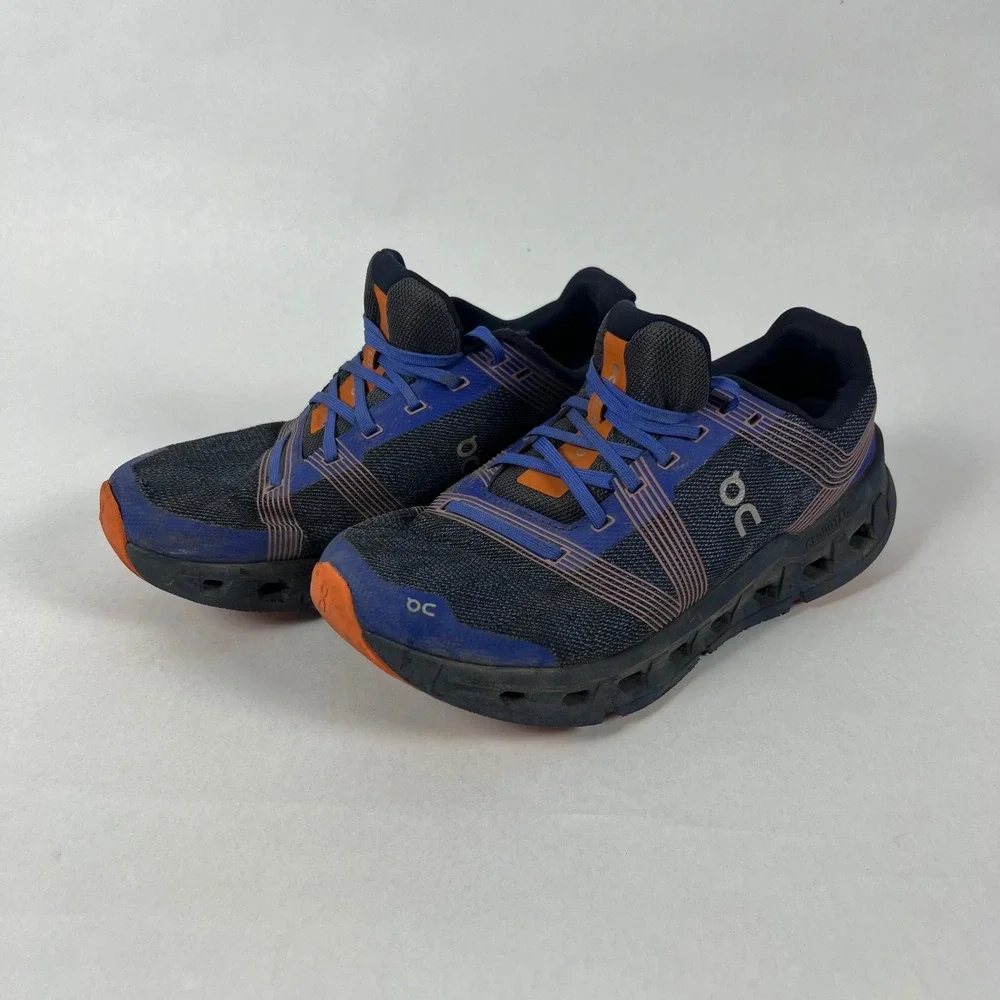 On Cloudgo Running Shoes Mens 9.5 Navy Orange Lightweight CloudTec Sneakers